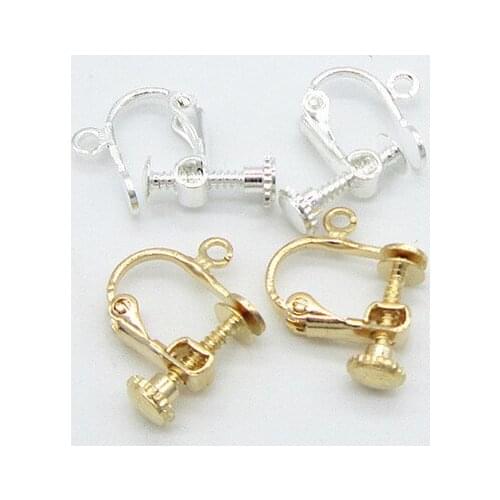 12pcs/lot fashion screw ear clip Findings ears can no ear hole debugging earrings Back Accessories