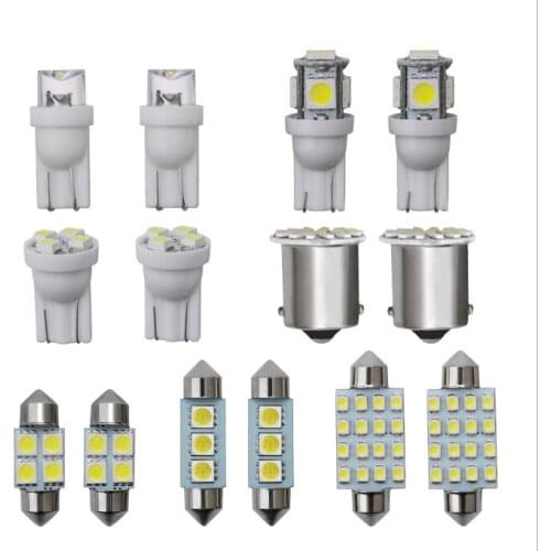 14x RV Interior Reading 1156 T10 Car White Dome Light Trailer LED Door Light 12V Tail Box Lamp for Camper Bus Motorhome