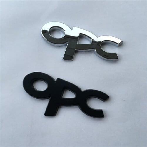 1X OPC chrome black metal Emblem Badge Sticker accessories for Opel Corsa Meriva Zafira Astra Vectra Antara Mokka