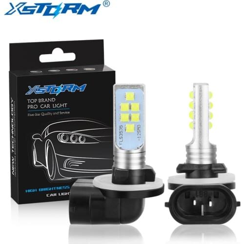 2Pcs H27 880 881 Led Bulb P13W Led PSX26W H27W 1400LM 6000K White Car Fog Light Driving DRL Daytime Running Lamp Auto 12V - 24V