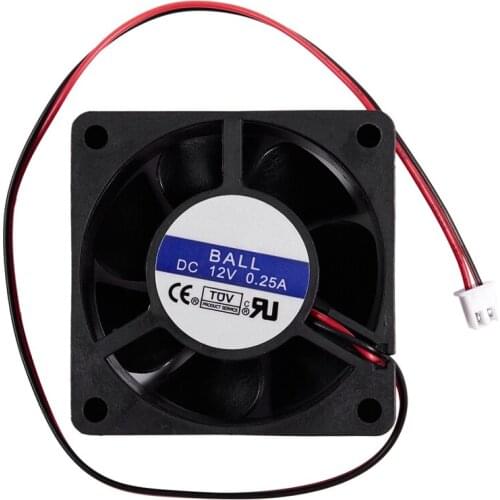 60mm x 25mm DC 12V 0.25A 2Pin Cooling Fan for Computer Case CPU Cooler