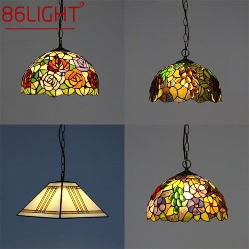 86LIGHT Tiffany Pendant Light Contemporary Creative Colorful Lamp Fixtures Decorative For Home Dining Room