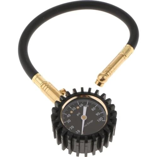 Car Motorcycle Dial Tyre Measure Truck Tire Air Meter Pressure Gauge with Hose