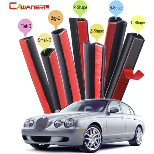 Cawanerl Car Seal Sealing Strip Kit Noise Control Self-Adhesive Rubber Seal Edging Trim Weatherstrip For Jaguar S-Type XE XF