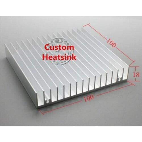 Fast Free Ship by EMS/DHL 10PCS/LOT 100*100*18MM Electronic Heat Sink/Aluminum Radiator/LED Heat Dissipation Block Cooling Block