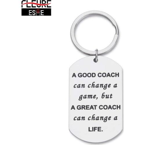 Keychain Coaches Gifts for Men Women Basketball Football Soccer Swimming Baseball Teachers Appreciation Thank You Gift Keyring