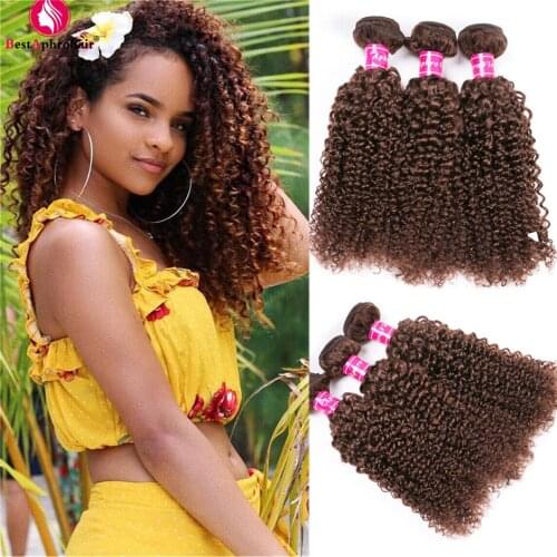 Colored Bundles Kinky Curly Bundles Brazilian Hair Weave Bundles 3 pcs Remy Human Hair Bundles 8-24 Inch