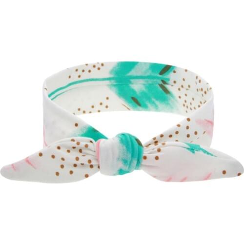 Baby Headbands Print Bowknot Children Hair Bands Kids Turban