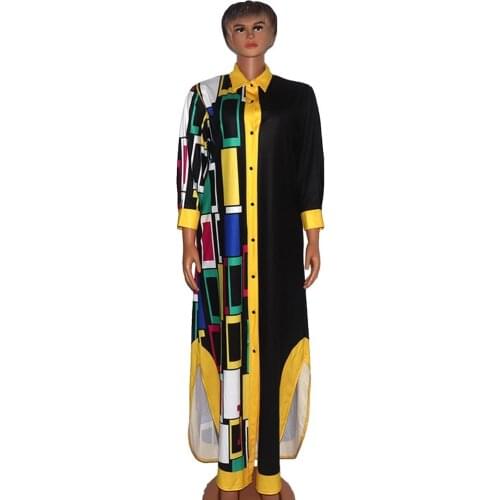 Long Sleee Maxi Dress African Dresses For Women Dashiki Summer Plus Size Dress Ladies Traditional African Clothing Fairy Dreess