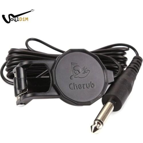 Cherub WCP-60G Acoustic Guitar Pickup Clip On Violin Ukulele Pickup Guitar with 1/4 Jack 2.5M Cable Guitara Pickups Amplifier