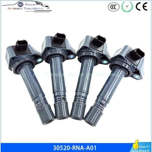 4 pcs New 30520-RNA-A01 099700-101 Ignition Coil For Honda Civic 2006-2011 1.8L UF582 C1580 UF-582 30520RNAA01 30520 RNA A01
