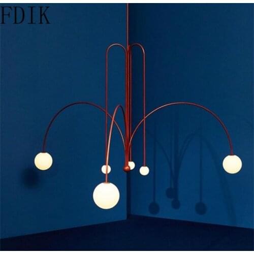 Post Modern Creative Art Hanglamp Nordic Minimalist Design Line pendant lights for Coffee Hotel Loft Decor Luminaire Suspension
