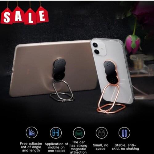Luxury Spin Phone Holder Folding Inner Double-ring Magnet Metal Finger Ring Smartphone Socket For Magnetic Smartphone Stand