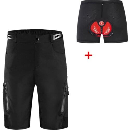 Men Gel Padded Cycling Bike Shorts Bicycle Clothes Biking Gear - Breathable & Absorbent