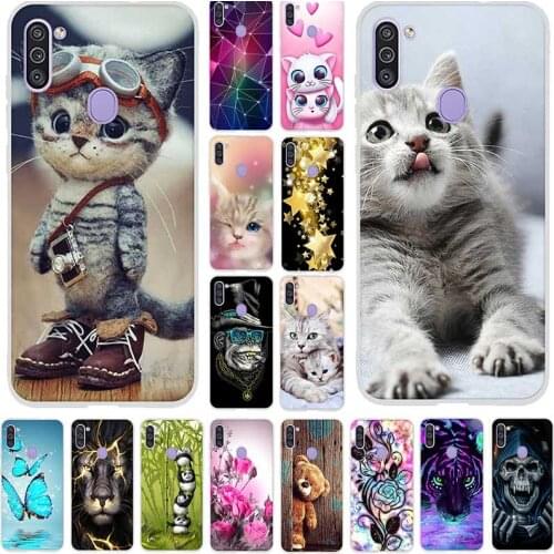 Soft Cases For Samsung Galaxy M11 A11 Case Silicone Soft TPU Phone Cover For Samsung M11 M 11 M115F Cover Fundas Cute Bag Bumper