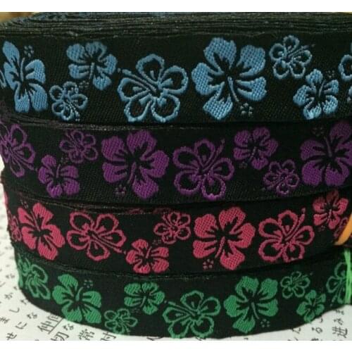2014 NEW 4 different colors wholesale 5/8 '(16 mmx10yards) Polyester Woven Jacquard Ribbon with Butterflies flowers dandelion