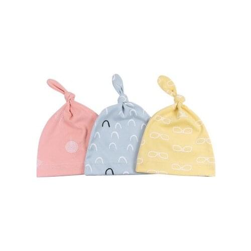 New Baby Tail Hats Newborn Baby Beanie Baby Caps Baby Children autumn Caps with Soft Cute Cartoon Print Sun Hat cloth tweeted h