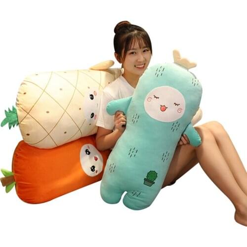 70/100/140CM Fruit Pillow Cushion Plush Fruit Pad Pillow Chair Sofa Pillow Doll Bed Sleeping Long Pillow Girls Birthday Present