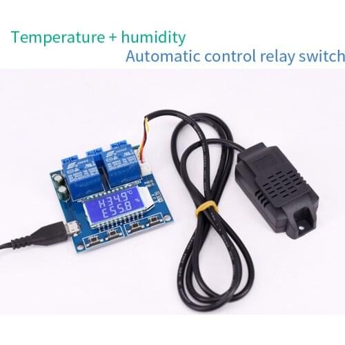 Digital display LCD 5V12V temperature and humidity controller for incubator thermostat Control switch Multifunctional Automatic