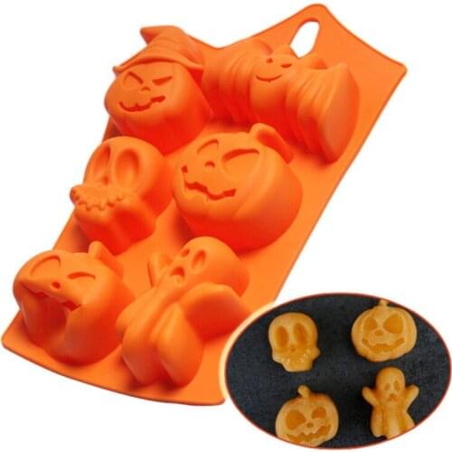 Halloween Pumpkin Silicone 3D Cake Mold Christmas Fondant Candy Cookie Cake Mold Cupcake Decorating Cake Tools Baking Accessory