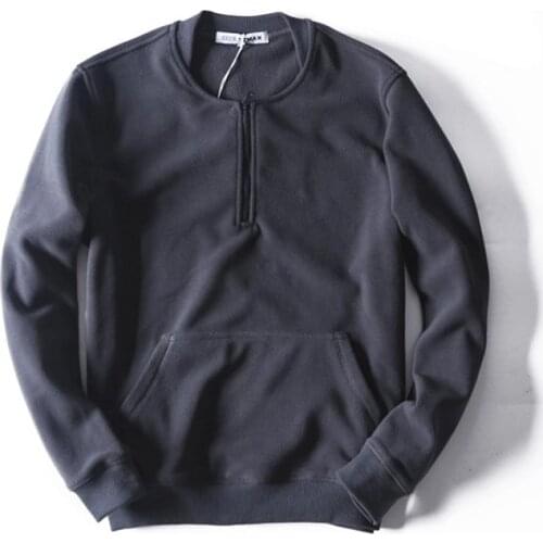 Comfortable Thickened Double Side Fleece Kangaroo Pocket Plush Sweater Outdoor Sport Climbing Trekking Labor Mens Pullover Tops