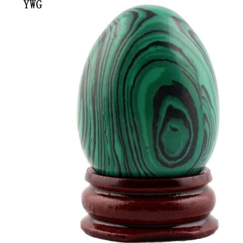 30*40mm Malachite Home Office Ornaments Natural Carnelian Stone Carved Eggs With Wood Stand Decor Chakra Healing Reiki Crafts