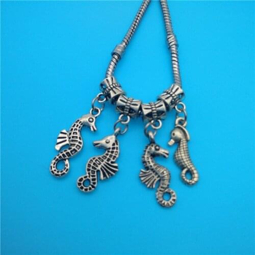 Vintage Silver Mixing Hippocampus Charms Pendant For Jewelry Making Findings Bracelets Handmade Accessories DIY Gifts HOT D139