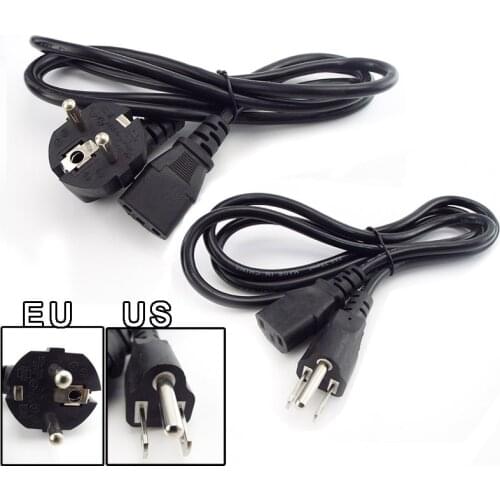 1.5m Computer Power Cable Extension Cord Cable IEC C13 300W Power Supply Cable For Monitor Antminer Printer EU US Type