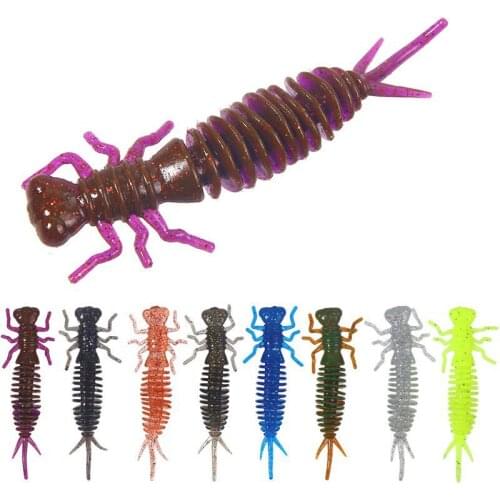 1 Pc 5.5 Cm 7.5 Cm 10 Cm Larva Soft Lure Worm Fishing Bait Fishing Freshwater Artificial Swimbait Fishing Tackle Accessories