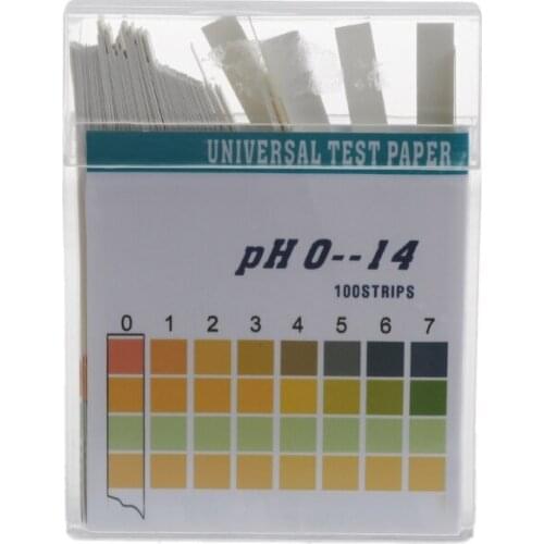 100 Strips 0-14 PH Alkaline Acid Indicator Paper Water Saliva Litmus Testing Kit