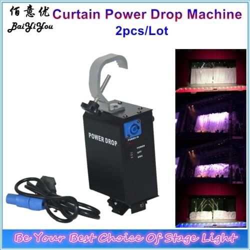 2pcs/Lot Power Drop Stage Backdrop Curtain Machine DMX Control Stage Hanger Hook Curtain Falling Special Effect DJ Drop Machine