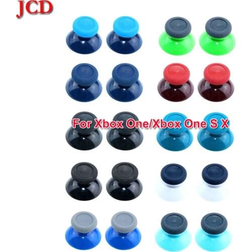 JCD 2PCS for Microsoft XBox One X S Controller 3D Analog Thumb Sticks Grip Joystick Cap Blue Red ThumbSticks Cap For Xboxone