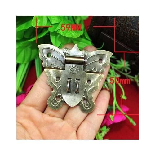 Antique antique vintage style Decorate Jewelry Gift Wooden Box Hasp wooden hasp lock clasp A26