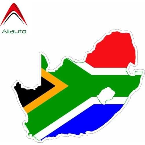 Aliauto Personality Car Sticker Automobile Styling South Africa Map Reflective Window Waterproof Sunscreen Decal,14cm*9cm
