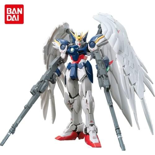Bandai Anime Model Assembled Gundam RG 1/144 XXXG-00W0 Wing Gundam Zero EW Action Figure Robot Decoration Toy Childrens Gift