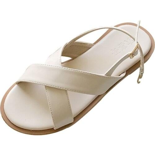 Sandals Fairy Flat Shoes 2021 new versatile student temperament simple summer web celebrity Roman shoes