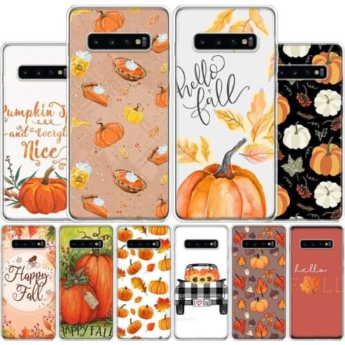 Pumpkin happy fall Autumn Cover Phone Case For Samsung Galaxy A51 A71 A70 A50 A40 A30 A20E A10S M30S A01 A6 A7 A8 A9 Plus Coque