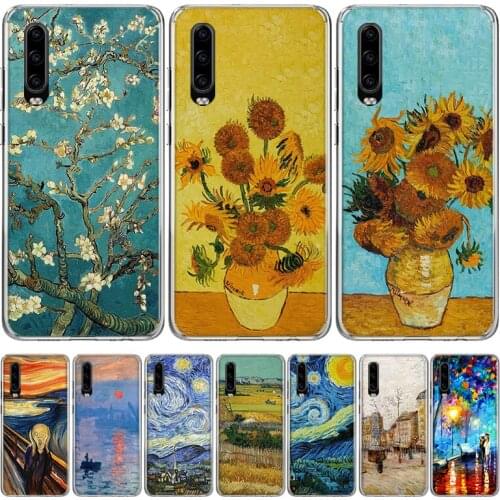 Van gogh Oil Painting Phone Case for Huawei P40 P30 P20 Mate 30 20 10 Pro P10 Lite P Smart Z + 2019 Gift Coque Cover Capa