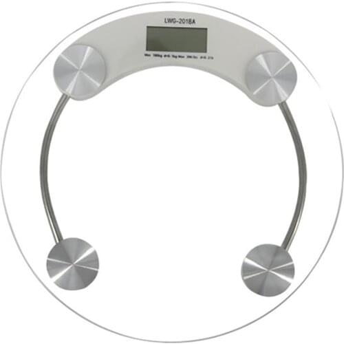 5-150kg Digital Weight Scale Electronic Glass Bathroom Round Transparent Weighing Scale Tool bascula digital peso corporal