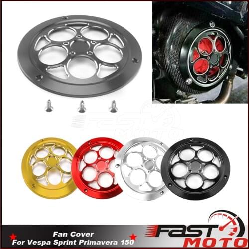 For Vespa Primavera Sprint 150 ABS 70th Anniversary Scooter Engine Fan Protector Cover Fan Protector Radiator CNC Guard 13-2020