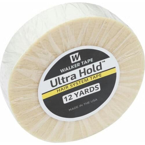1 Roll 12yards White Ultra Hold Double Sided Adhesives Hair Tape For Hair Toupee/ Lace Wigs Adhesive Wig Tape 1.27/1.9/2.54cm