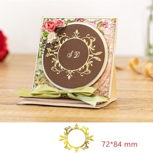 Elegance Metal Hot Foil Plates for DIY Scrapbooking Photo Album Gift Card Making Handcraft Embossing 2019 new circle and Flower