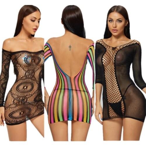 Erotic dresses hot sexy lingerie women intimates mesh net porno nightgown sex costumes latex underwear sex toy sleepwear slips