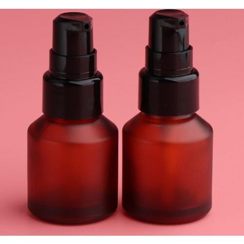 2 Pairs Empty Pump Dispenser Serums Lotions Refillable Cosmetic Spray Bottle