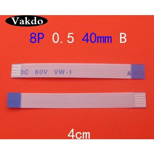 1pc FFC FPC Flexible Cable Length 4cm 8 Pin 8P 0.5mm 40mm B type-b reverse direction flex cable
