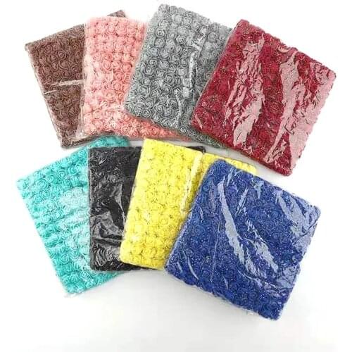 144PCS 2cm mini foam rose artificial flower bouquet wedding decoration scrapbook DIY wreath Christmas fake rose