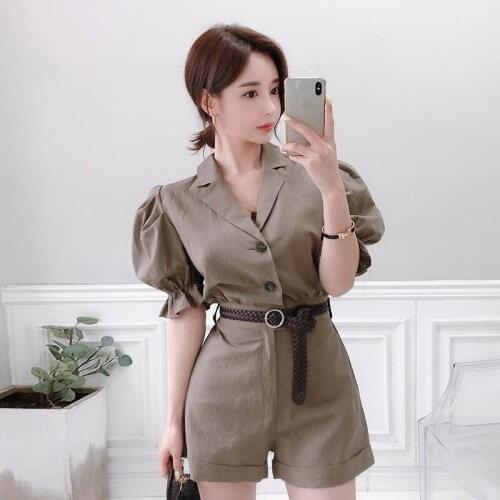 New arrival fashion summer korean style jumpsuits women elegant chiffon sleeveless OL temperament casual slim white jumpsuits