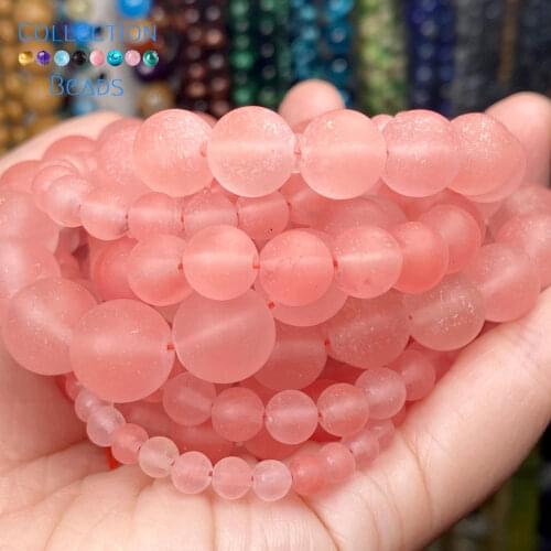 Natural Stone Red Watermelon Crystal Quartzs Loose Beads Spacer Round For Jewelry Making 4-12 MM DIY Bracelet Accessories