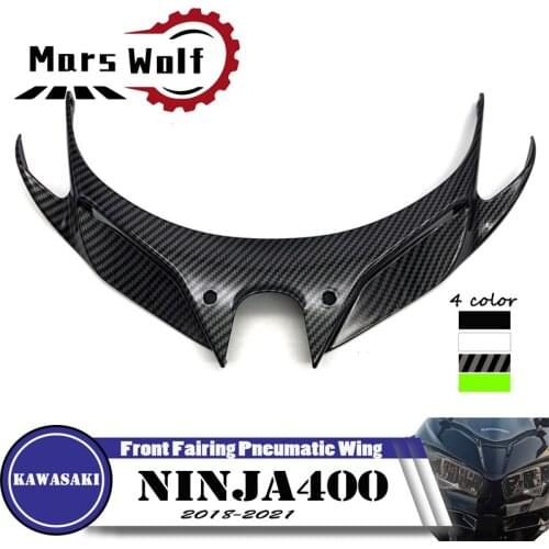Motorcycle Winglets Front Fairing Pneumatic Wing Tip Wing ABS Plastic Cover Protective For NINJA250 2018-2021 NINJA400 2018-2021