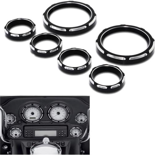 Motorcycle Instrument Cover Board 4" Speedometer 2" Gauge Burst Bezel Kit For Harley touring Road Glide Street Glide 1996-2013